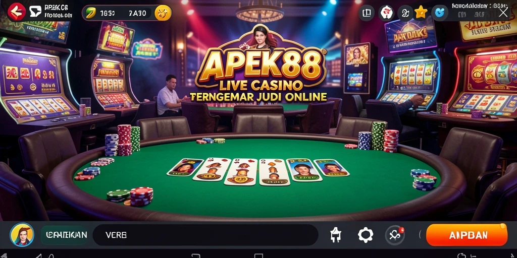 Tampilan gameplay Live Casino APEK88 dengan dealer langsung yang memikat.