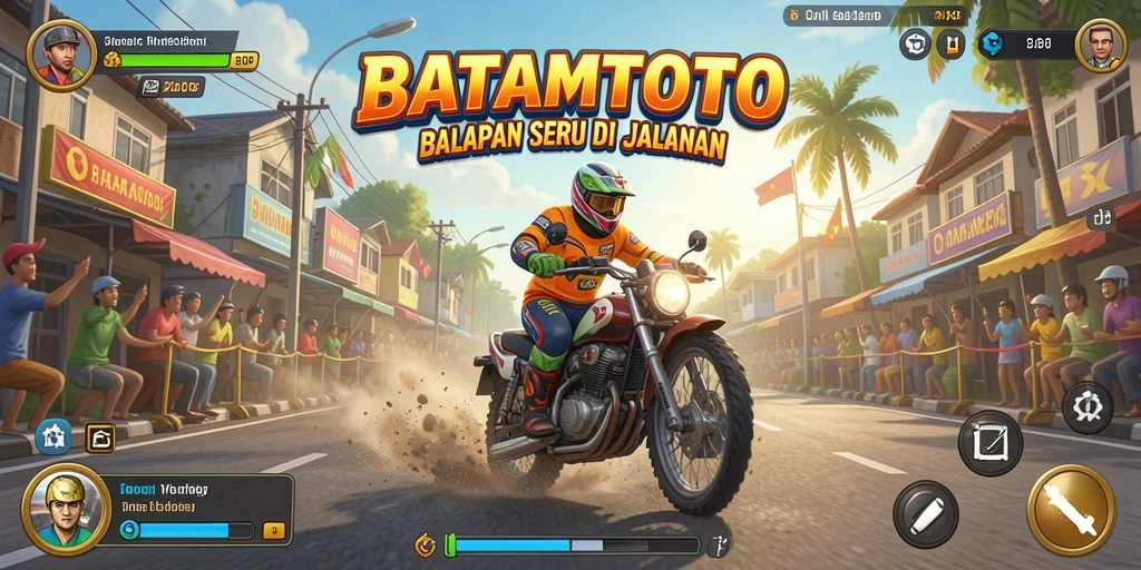 Tampilan seru dari gameplay balapan di BATAMTOTO