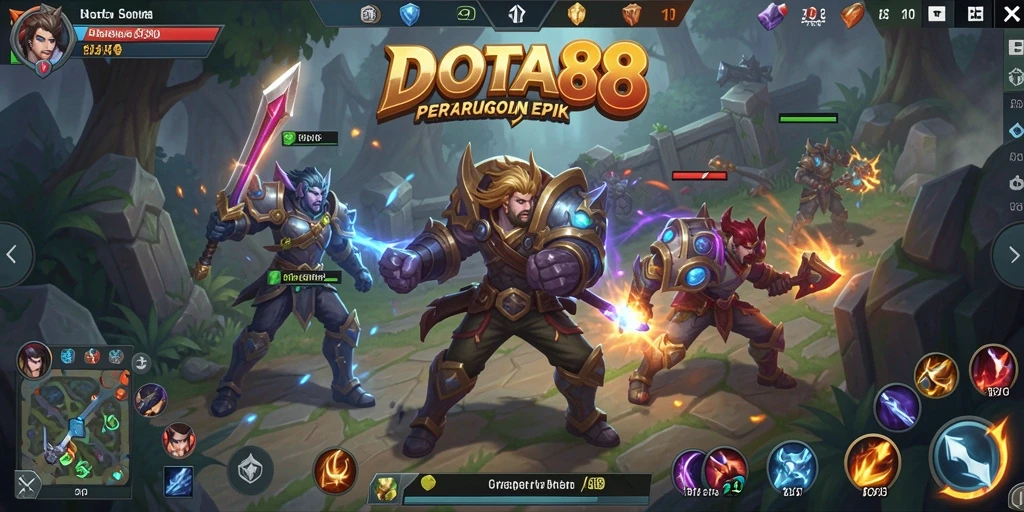 Tampilan menegangkan dari pertempuran di DOTA88