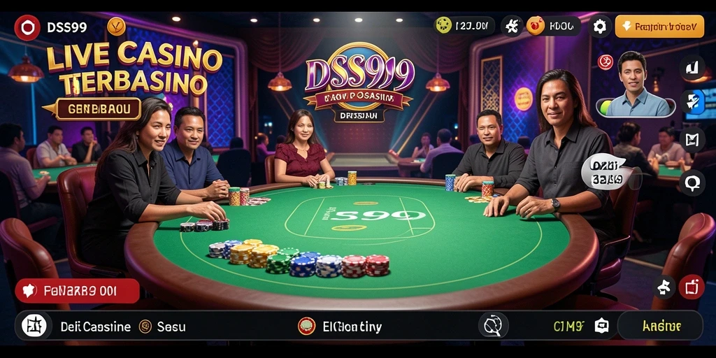 Tampilan gameplay Live Casino yang mendebarkan di DS99.
