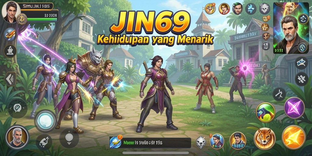 Tangkapan layar utama JIN69 menampilkan gameplay interaktif yang menawan.