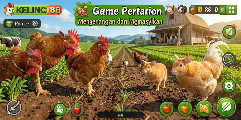 Tampilan gameplay KELINCI88 yang memikat dan penuh warna.