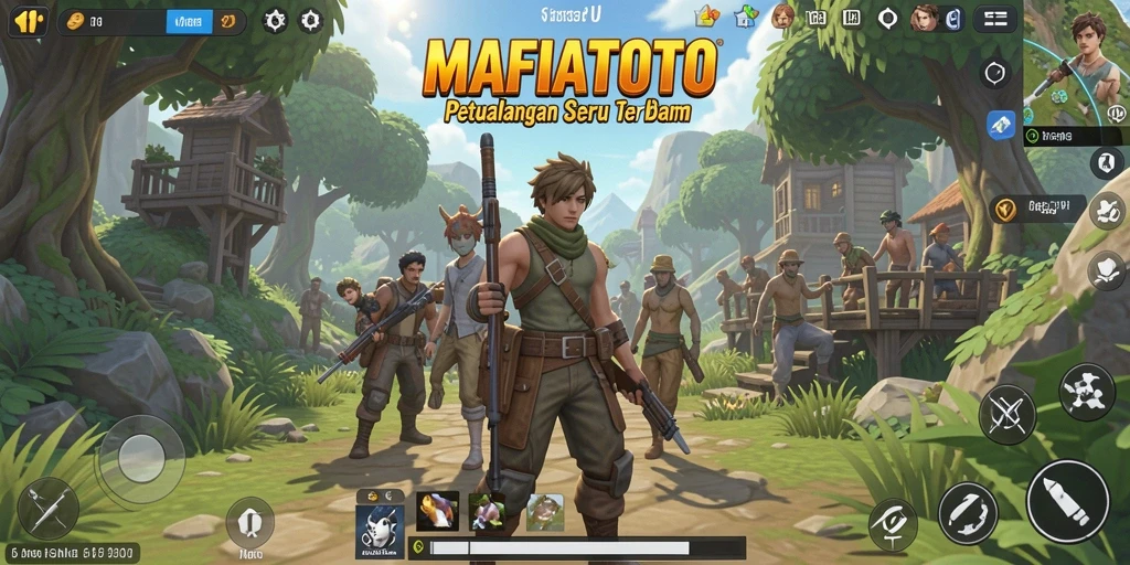 Screenshot menampilkan pemain menjelajahi alam luas MAFIATOTO.