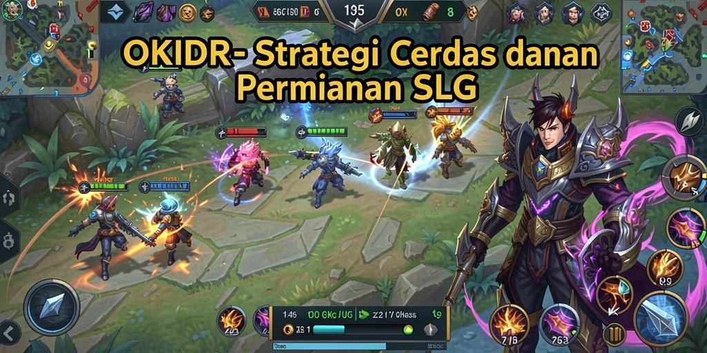 Screenshot gameplay OKIDR yang menunjukkan aksi seru dalam pertempuran SLG.