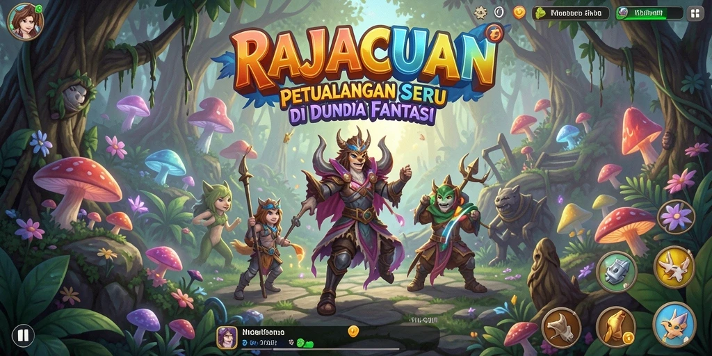 Gameplay RAJACUAN yang menampilkan aksi petualangan seru dan grafis menawan.