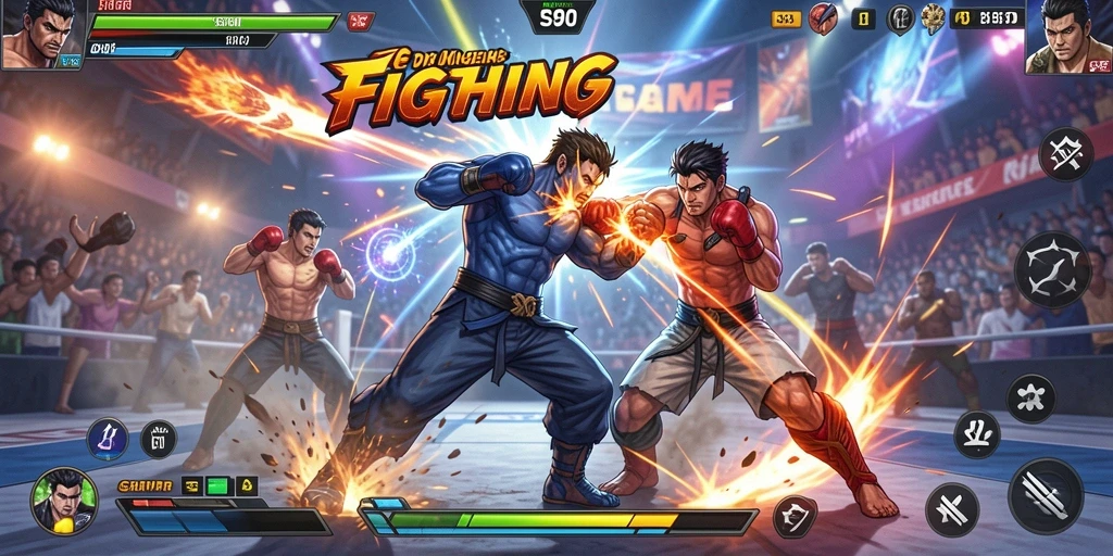 Screenshot gameplay S80 menampilkan pertarungan aksi yang mendebarkan.