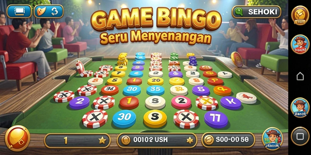 Tampilan gameplay Bingo yang seru dan menegangkan di SEHOKI.