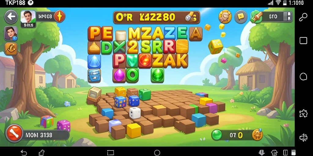 Screenshot gameplay TKP188 menunjukkan tantangan puzzle yang menarik.